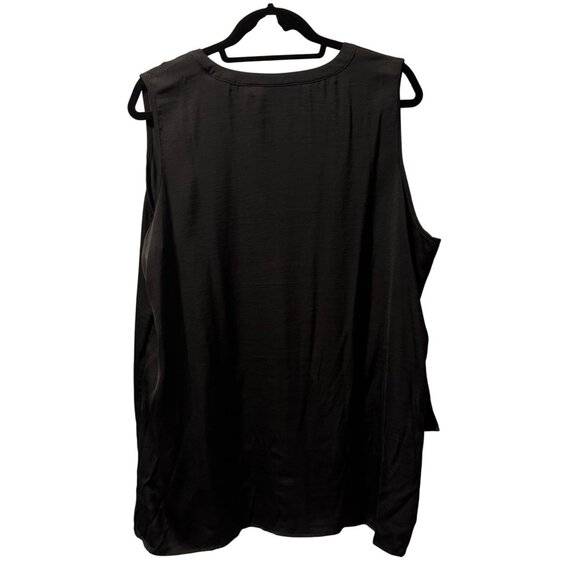 Chicos Womens Black Sleeveless V-Neck Tunic Size XL Polyester blouse top tunic - Picture 9 of 10